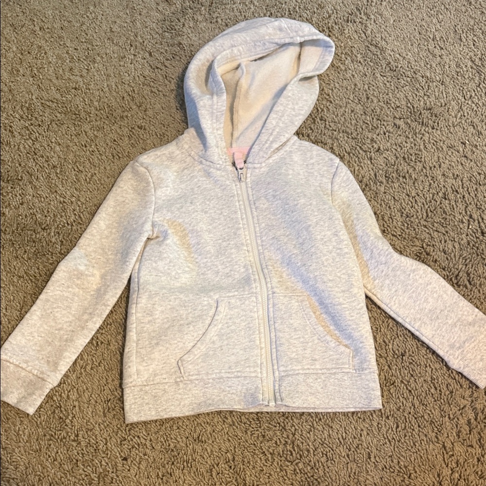 jumping beans Light Gray Zip-Up Hoodie with Hood